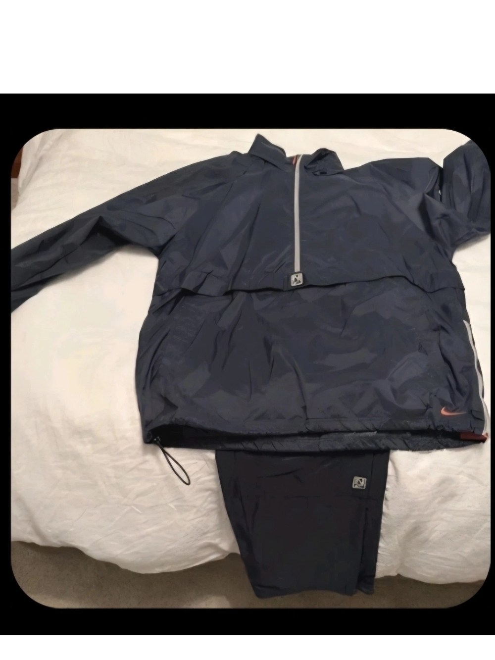 Nike Navy Windbreaker Jacket with Pullover Anorak